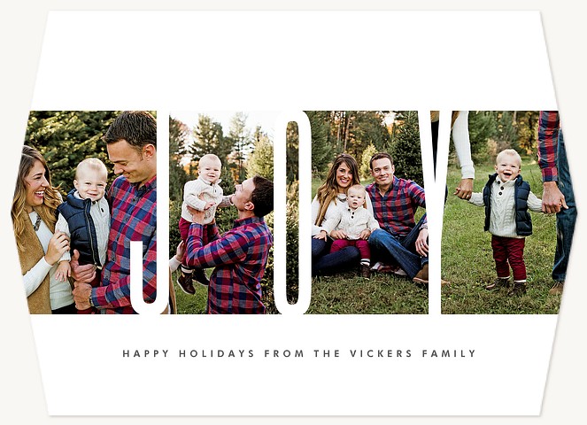 Modern Joy Personalized Holiday Cards