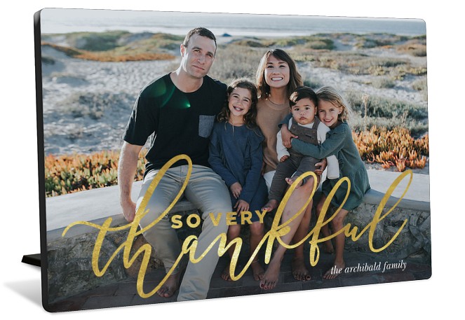 Golden Gratitude Tabletop Photo Panel