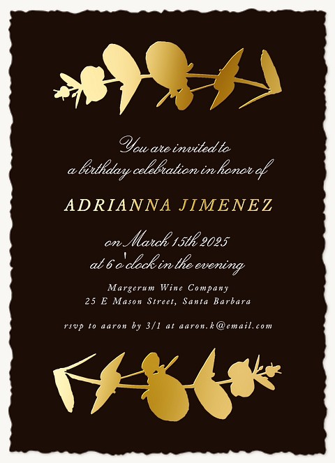 Formal Eucalyptus Party Invitations