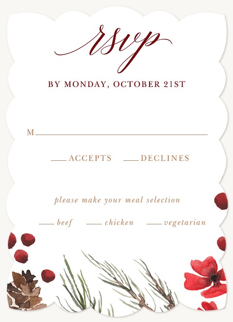 Autumn Splendor Wedding RSVP Cards