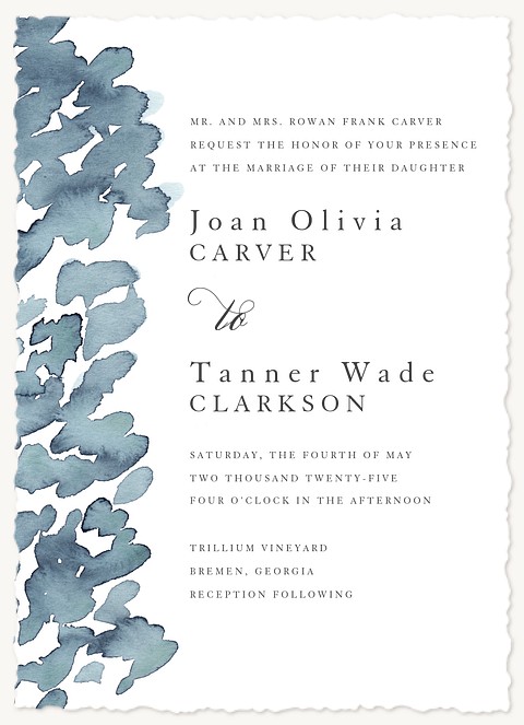 Watercolor Marks Wedding Invitations