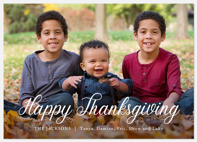 Script Overlay Thanksgiving Cards