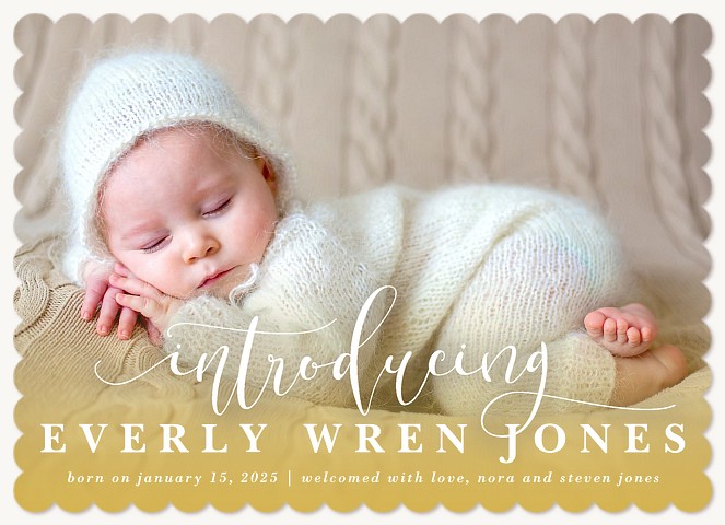 Joyous Debut Baby Announcements