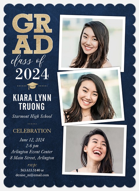 Gold Grad Graduation Cards