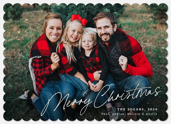 Winter Scrawl Holiday Photo Cards