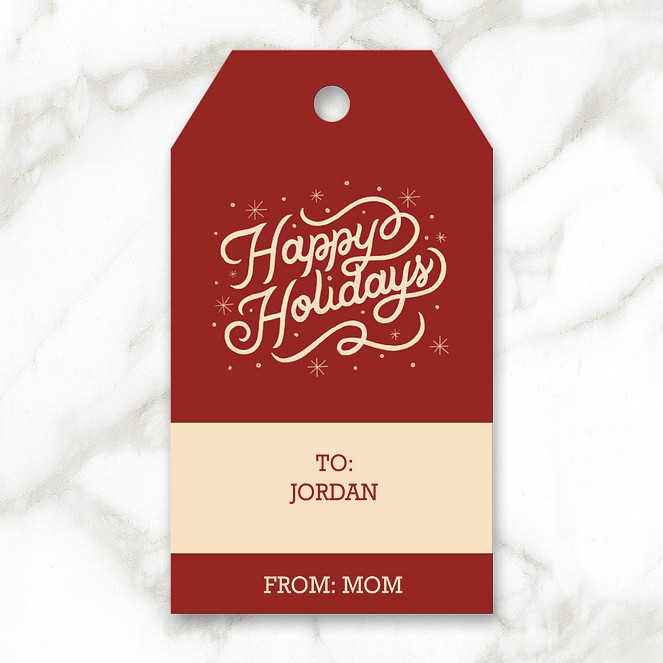 Festive Flourishes Custom Gift Tags