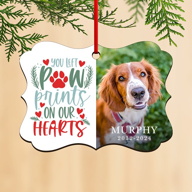 Paw Prints Personalized Ornaments