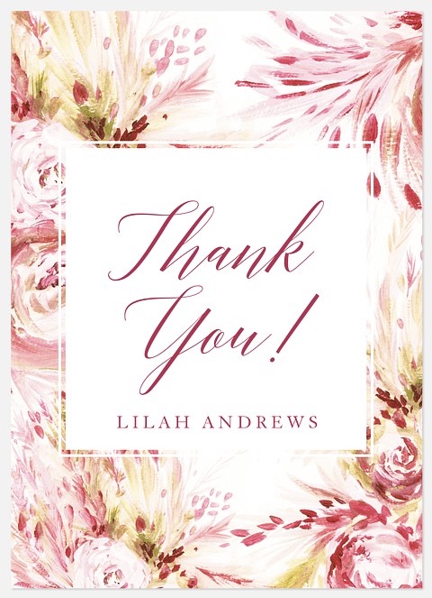 Painterly Garden Thank You Cards 