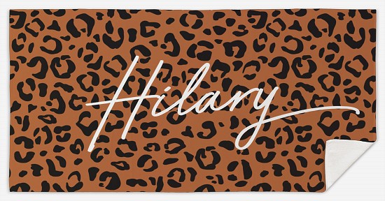 Spotted Script Custom Beach Towels